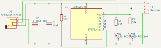 Attiny85 přijímač